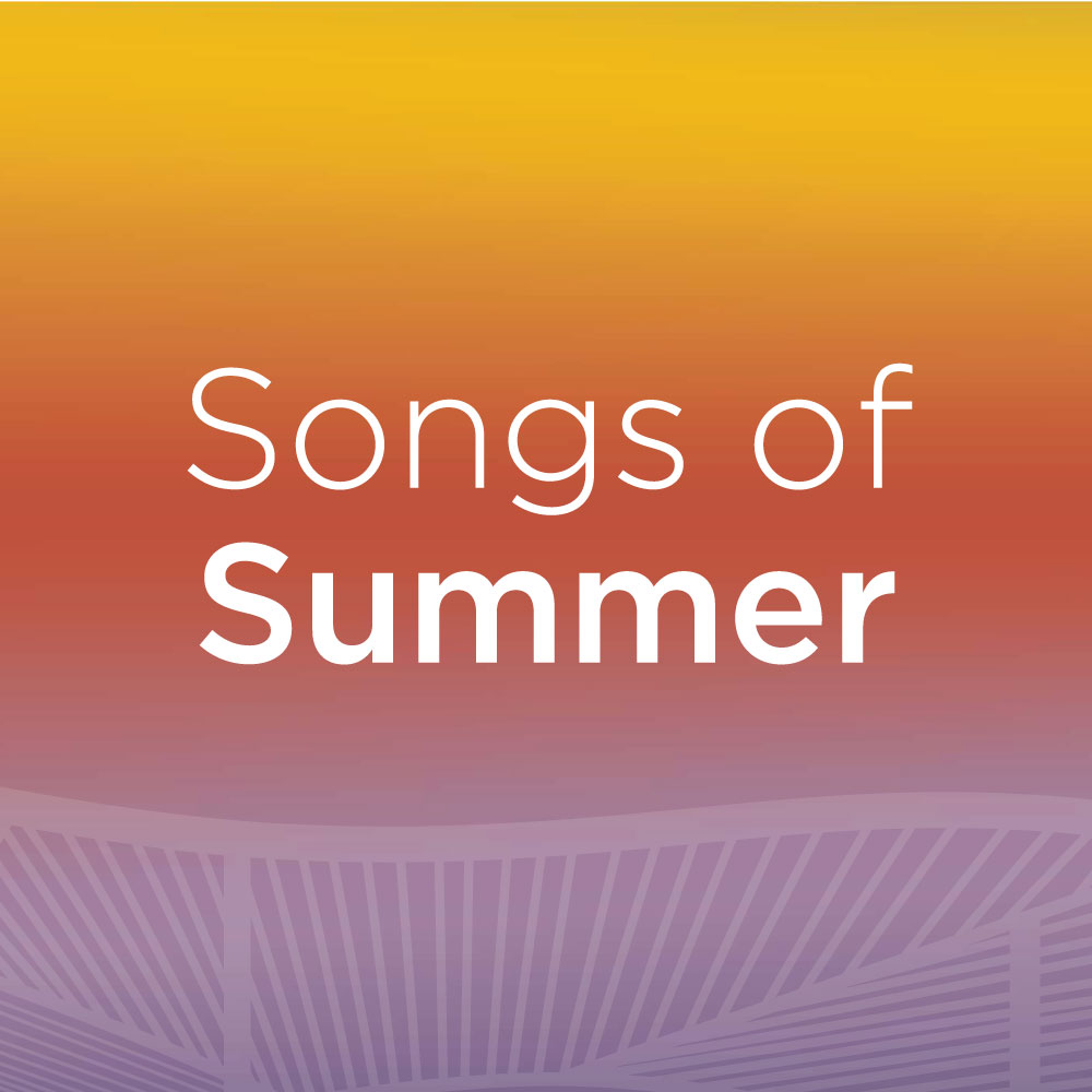Text reading 'Songs of Summer' written on a gradient background.