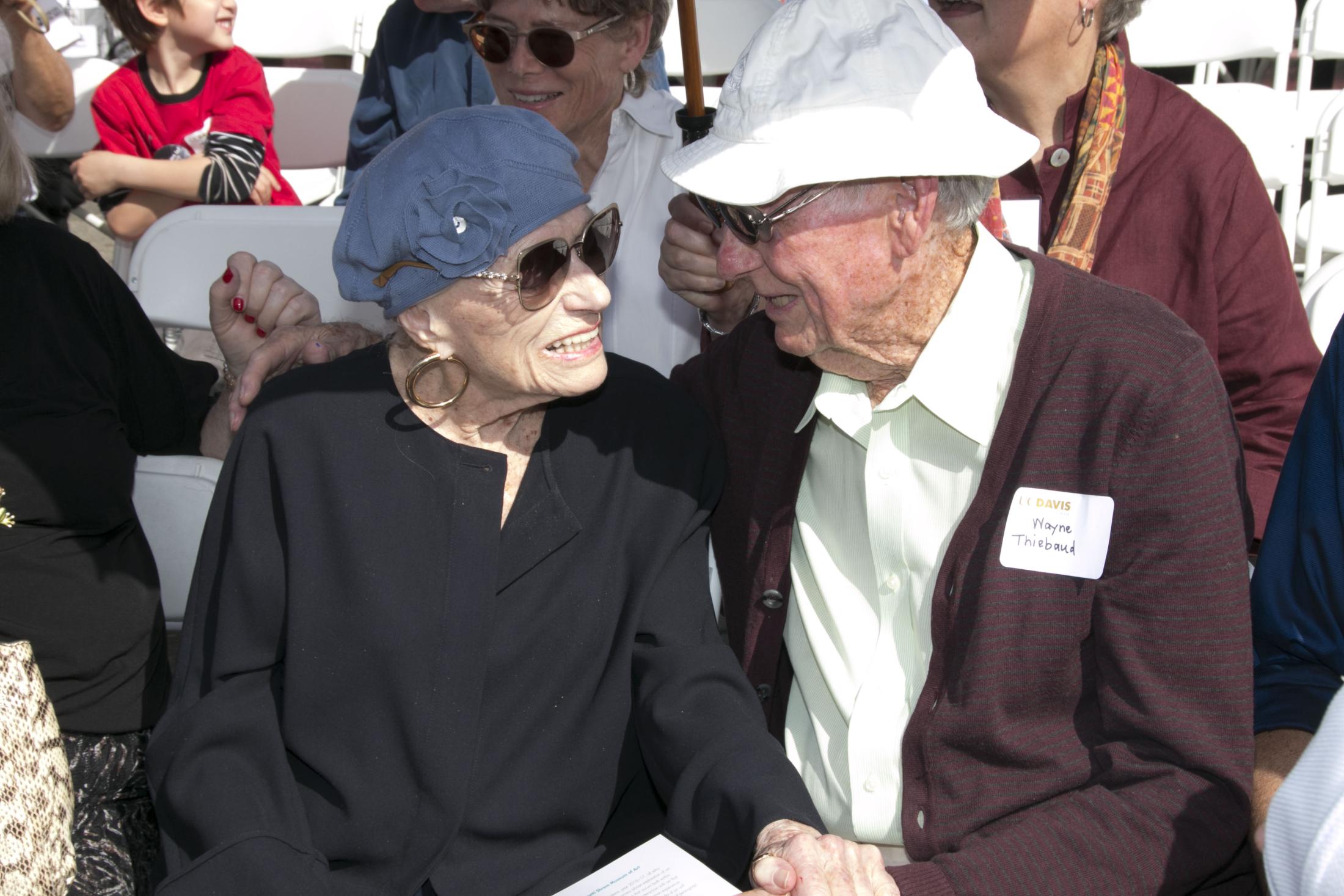 Margrit Mondavi and Wayne Thiebaud