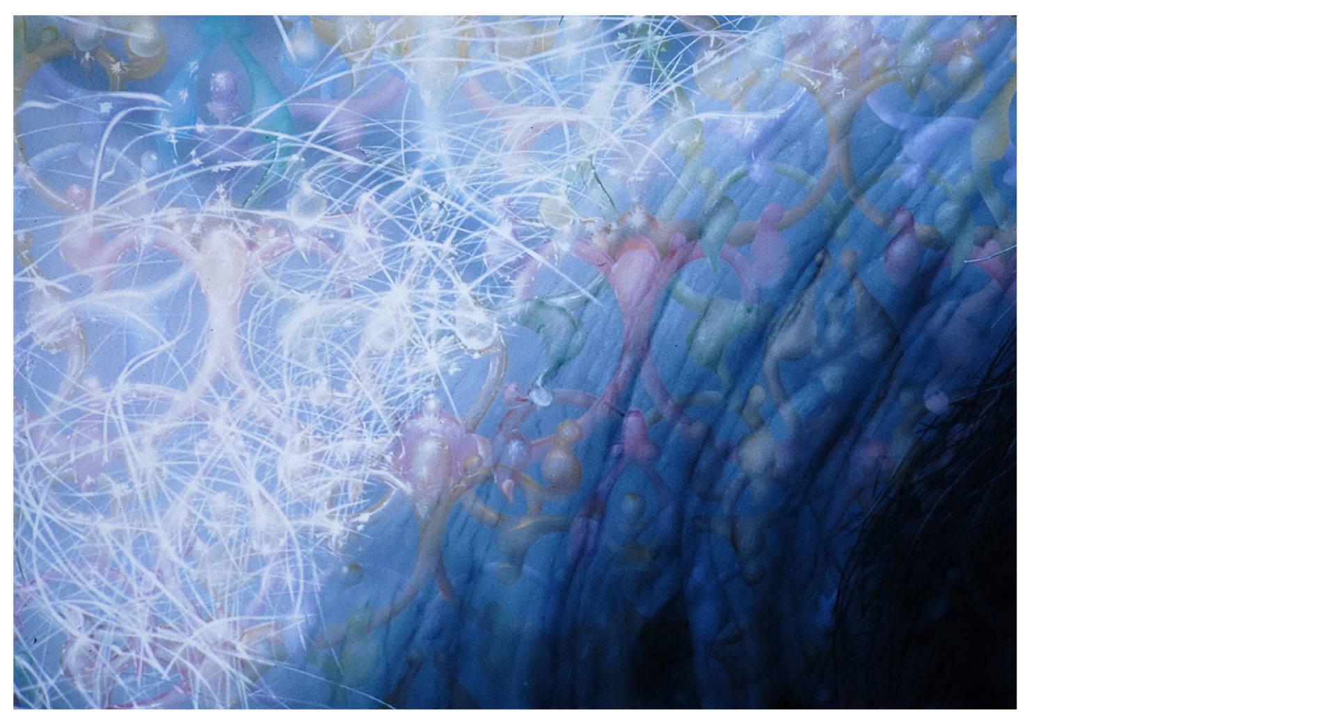 Detail of abstract shape pattern on final painting.
