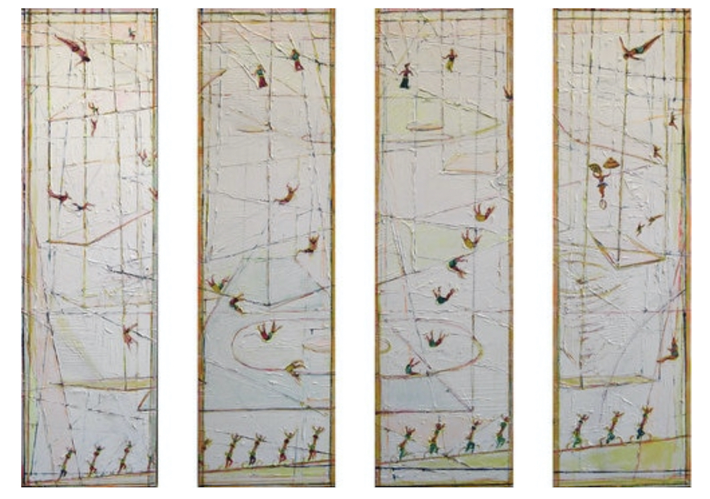 Clay Vorhes, Trapeze Canopy, 2020. Oil on canvas, 60 x 66 5/8 in. (152.4 x 169.2 cm). Courtesy Gernsbacher Family Collection, Dallas. © Clay Vorhes.