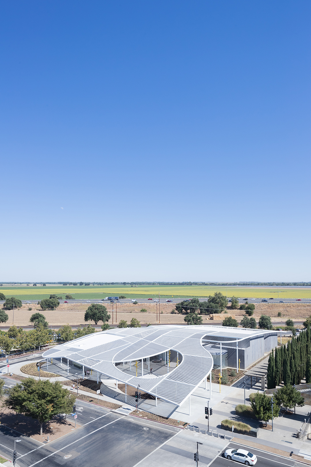 Aerial view of the museum.