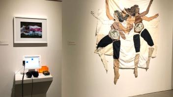 Artwork on the wall in the museum.