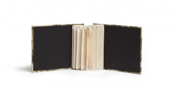 Gaps, Inner spine view with pages removed, 2021, Photograph by Cleber Bonato