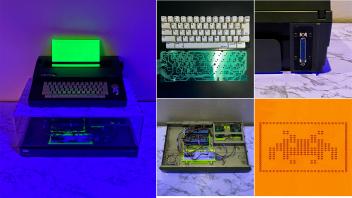 Arduino AutoType: A Smith Corona Mark VI daisy wheel typewriter from the early 1990’s that has been hacked to print out text documents via a USB interface. This item is compatible with current-day operating systems such as Windows 10 and MacOS 10. A controller module, being driven by an Arduino Uno, was used to facilitate the interaction. 