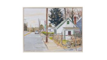 Richard Crozier, Grady Avenue, 2020. Oil on Masonite, 12 x16 in. (30.5 x 40.6 cm). Courtesy of the artist. © Richard Crozier. Photo: Cleber Bonato.