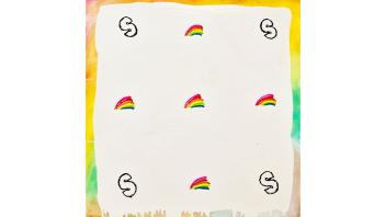 Jason Stopa, Diamond Spectrum (Taste the Rainbow), 2014. Oil and enamel on canvas, 36 x 36 in. (91.4 x 91.4 cm). Courtesy of the artist and Monica King Contemporary. © Jason Stopa.