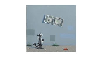 Vonn Cummings Sumner, Golla! A Dolla?, 2020. Oil on canvas over panel, 15 x 16 x 1 in. (38.1 x 40.6 x 2.5 cm). Courtesy of the artist. © Vonn Cummings Sumner. Photo: Cleber Bonato.