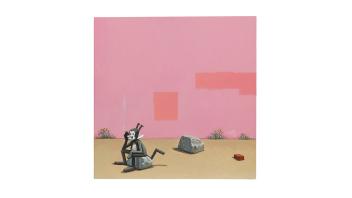 Vonn Cummings Sumner, Existential Crisis, 2020. Oil on panel, 16 x 16 x 1 in. (40.6 x 40.6 x 2.5 cm). Courtesy of the artist. © Vonn Cummings Sumner. Photo: Cleber Bonato.