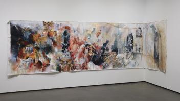 Flesh Garden,Oil and Mixed Media on Canvas, 64”x 216”, 2020