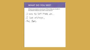 What do you see? I want to see more art. I see artwrok. the Piant.