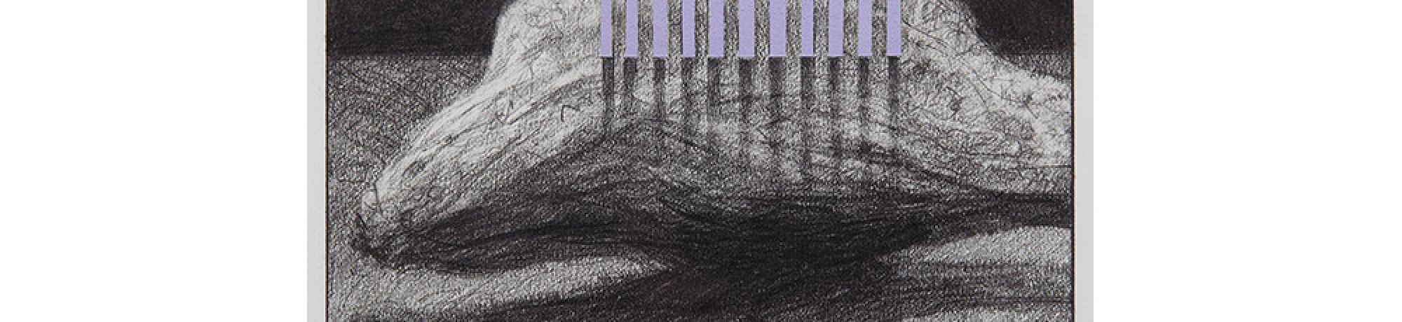 Fredric Hope, Slatshadow, 2020. Graphite and oil on paper, 6 x 6 in. (15.2 x 15.2 cm). Collection of the artist. © Fredric Hope. Photo: Cleber Bonato
