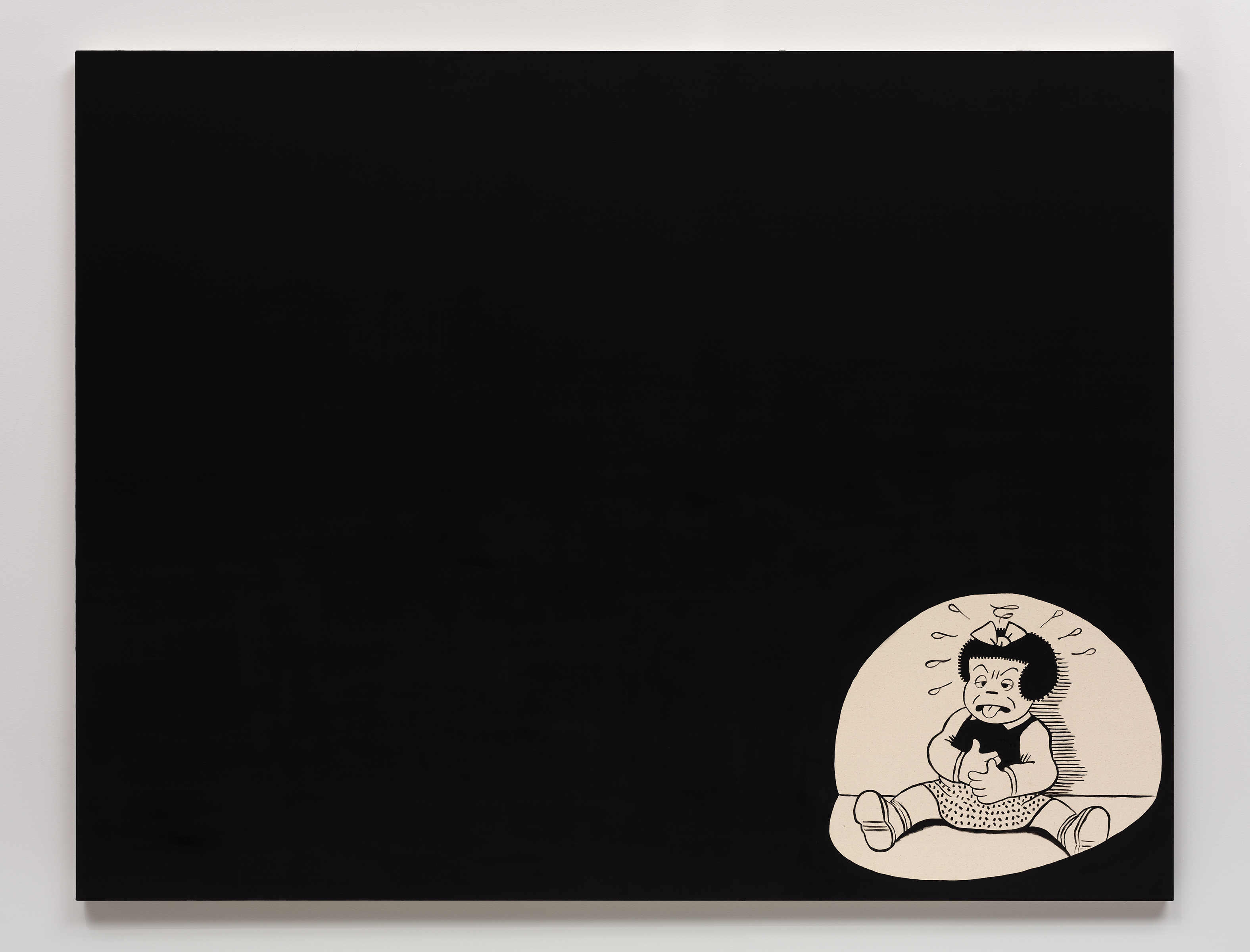 Detail of Black Flag by Frances Stark.