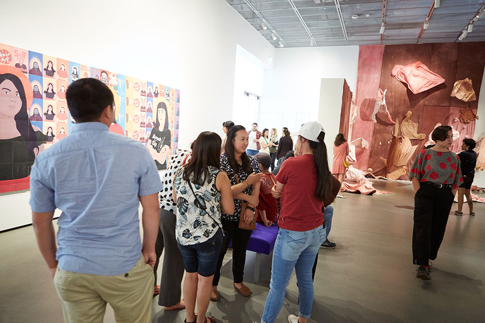 Photo of visitors in the museum at Grad Show 2019.