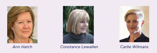 Photos of Ann Hatch, Constance Lewallen and Carli Wilmans
