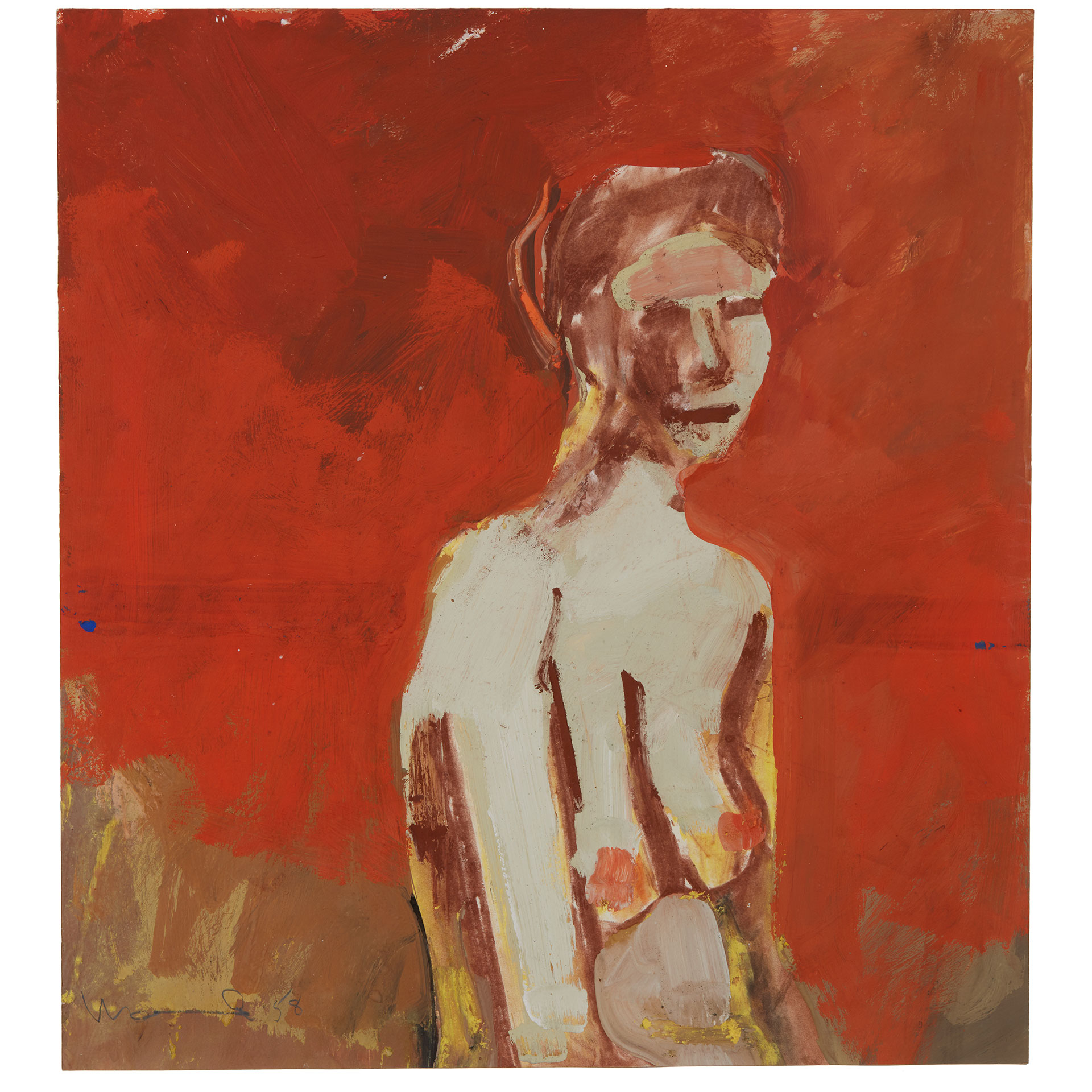 Manuel Neri painting, Untitled Figure Study No. 21.